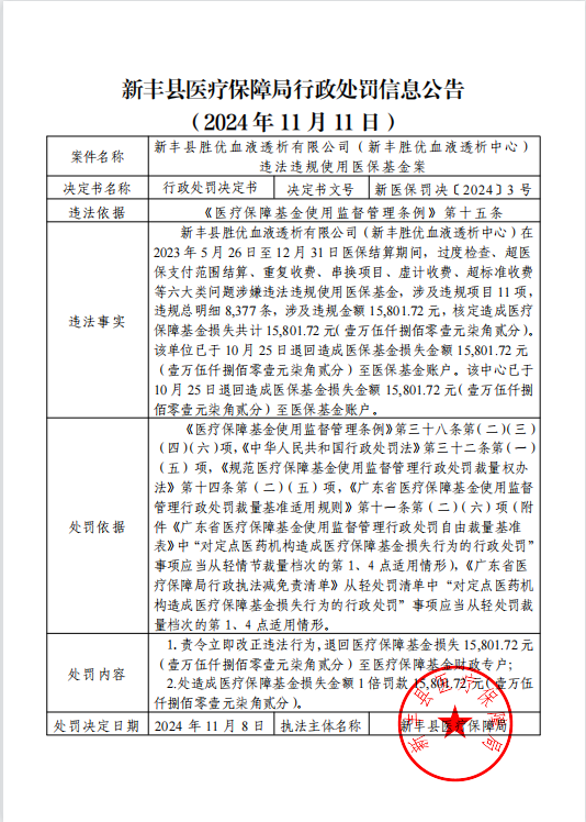 新丰县医疗保障局行政处罚信息公告[新丰县胜优血液透析有限公司（新丰胜优血液透析中心）违法违规使用医保基金案）]d9a-4db3-937a-a45ae350.png