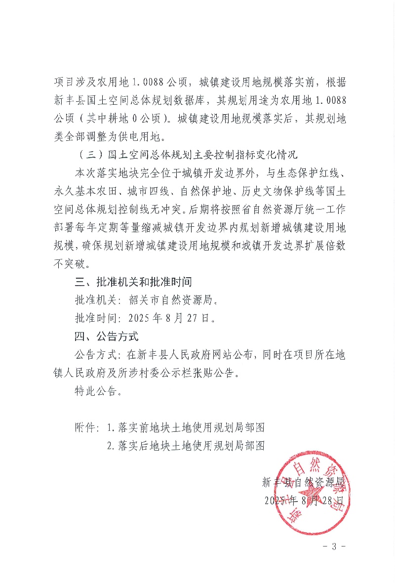 关于《韶关市新丰县城镇开发边界外新增城镇建设用地规模落实使用情况表（广东新丰抽水蓄能电站辅助道路（龙潭-阳福农村生产道路）、韶关新丰110KV沙田输变电工程）》的成果公告03.jpg