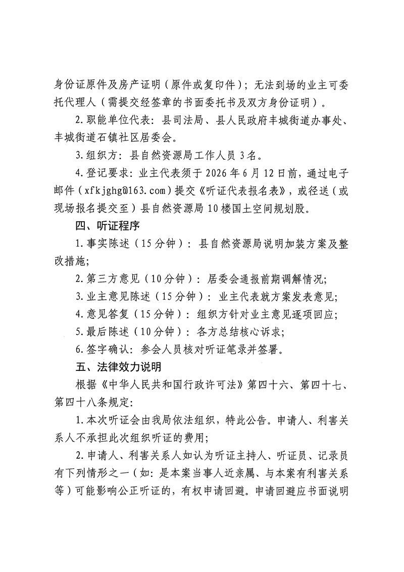 关于举行丽江北苑11栋加装电梯项目听证会的通知书02.jpg