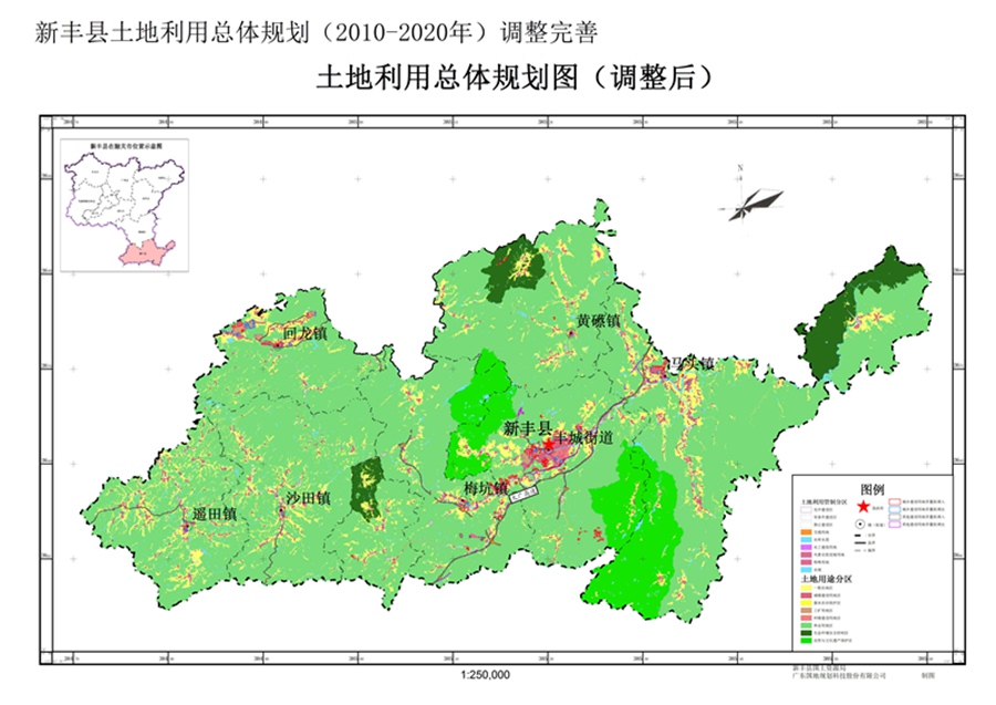 7-4-7新丰县规划调整完善批前公示材料u56fe件u65b0丰县规划图(调整后